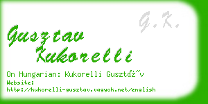 gusztav kukorelli business card